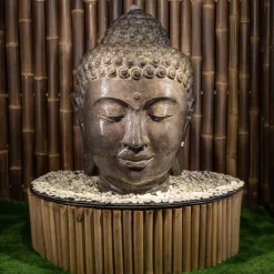 Wasserspiel Garten Buddha Brunnen Mahakala H 75 cm