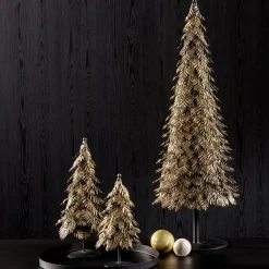 Weihnachtsbaum Metall Tannenbaum gold antik Castillo