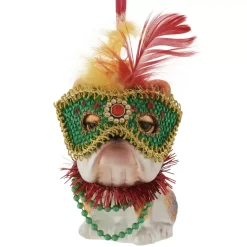 Weihnachtsbaumschmuck BULLDOGGE MIT MASKE GiftCompany H 12 cm