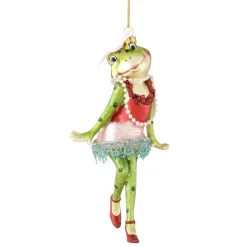 Weihnachtsbaumschmuck ELEGANTE FROSCH LADY GiftCompany H 16 cm