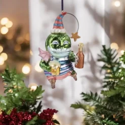 Weihnachtsbaumschmuck FISCH MIT FLASCHE GiftCompany H 13 cm