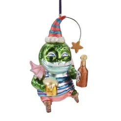 Weihnachtsbaumschmuck FISCH MIT FLASCHE GiftCompany H 13 cm