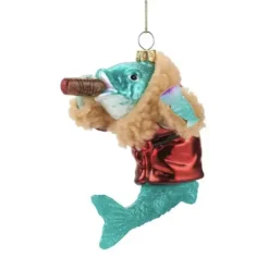 Weihnachtsbaumschmuck FISCH MIT ZIGARRE GiftCompany H 11 cm