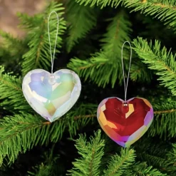 Weihnachtsbaumschmuck HERZ GiftCompany H 9 cm transparent
