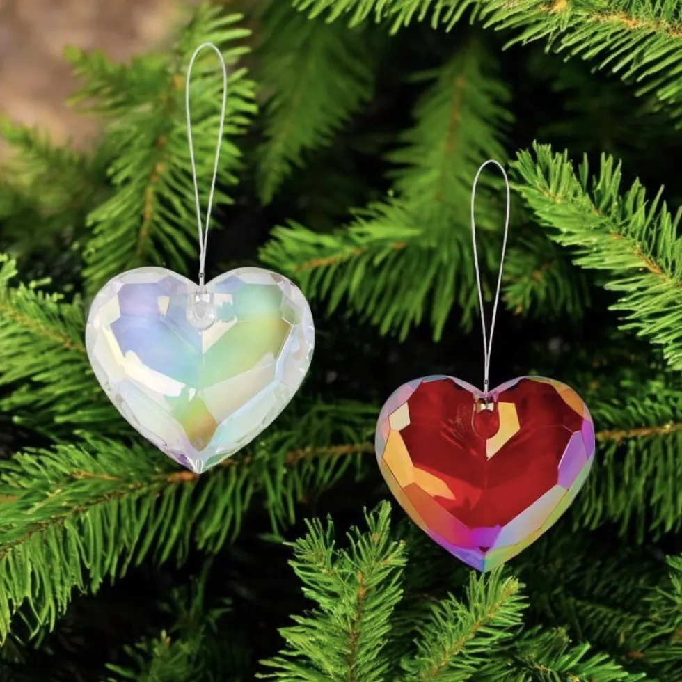 Weihnachtsbaumschmuck HERZ GiftCompany H 9 cm transparent