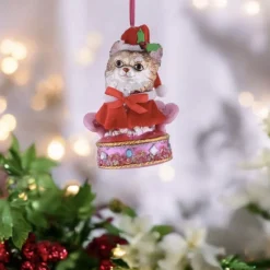 Weihnachtsbaumschmuck HUND AUF PLÜSCHSESSEL GiftCompany H 14 cm