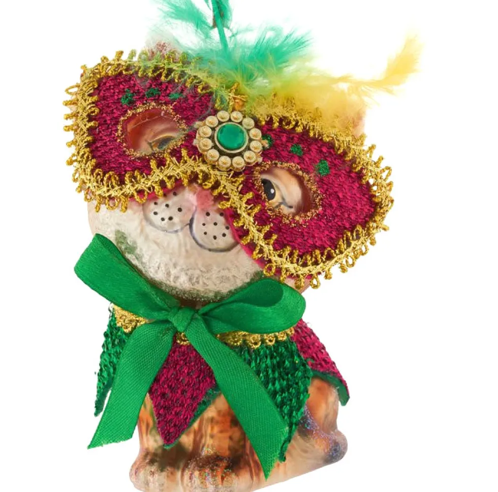 Weihnachtsbaumschmuck KATZE MIT MASKE GiftCompany H 11 cm