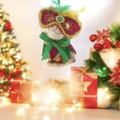 Weihnachtsbaumschmuck KATZE MIT MASKE GiftCompany H 11 cm