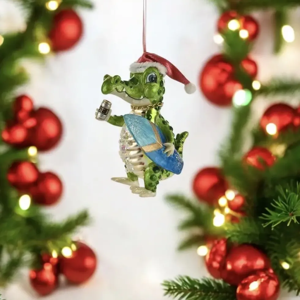 Weihnachtsbaumschmuck KROKODIL GiftCompany H 12 cm