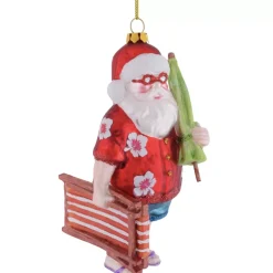 Weihnachtsbaumschmuck Santa mit Liegetuhl GiftCompany H 14 cm
