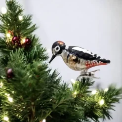 Weihnachtsbaumschmuck Specht mit Clip Werner Voß Höhe 8 cm