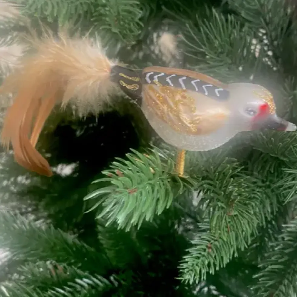 Weihnachtsbaumschmuck Vogel mit Clip Werner Voß Höhe 8 cm