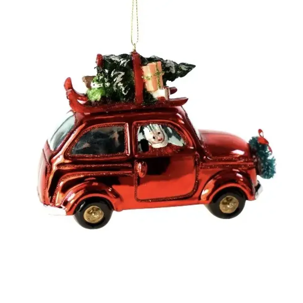Weihnachtsbaumschmuck Werner Voß AUTO Winterurlaub Länge 13 cm