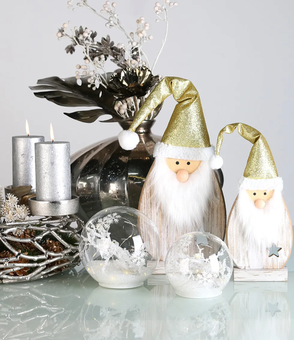 Weihnachtsdeko aus Holz Santa Fynn