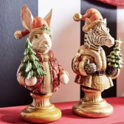 Weihnachtsdeko Büste Werner Voß Hase mit Tanne Höhe 25 cm