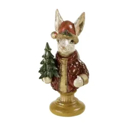 Weihnachtsdeko Büste Werner Voß Hase mit Tanne Höhe 25 cm