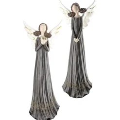 Weihnachtsdeko Engel 2er Set ELODI Höhe 37 cm