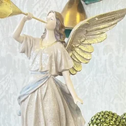 Weihnachtsdeko Engel mit Trompeten 2er Set Werner Voß Höhe 41 cm