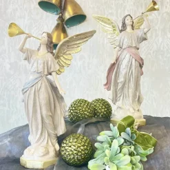 Weihnachtsdeko Engel mit Trompeten 2er Set Werner Voß Höhe 41 cm