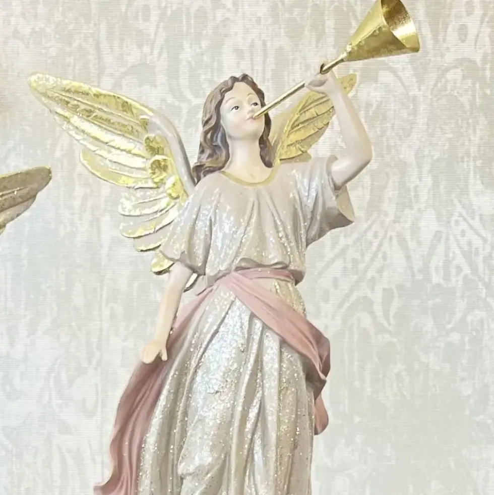 Weihnachtsdeko Engel mit Trompeten 2er Set Werner Voß Höhe 41 cm