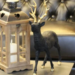 Weihnachts Deko Figur Hirsch schwarz Werner Voß