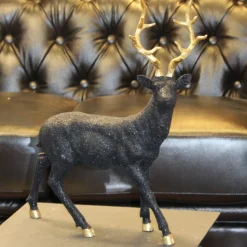 Weihnachts Deko Figur Hirsch schwarz Werner Voß