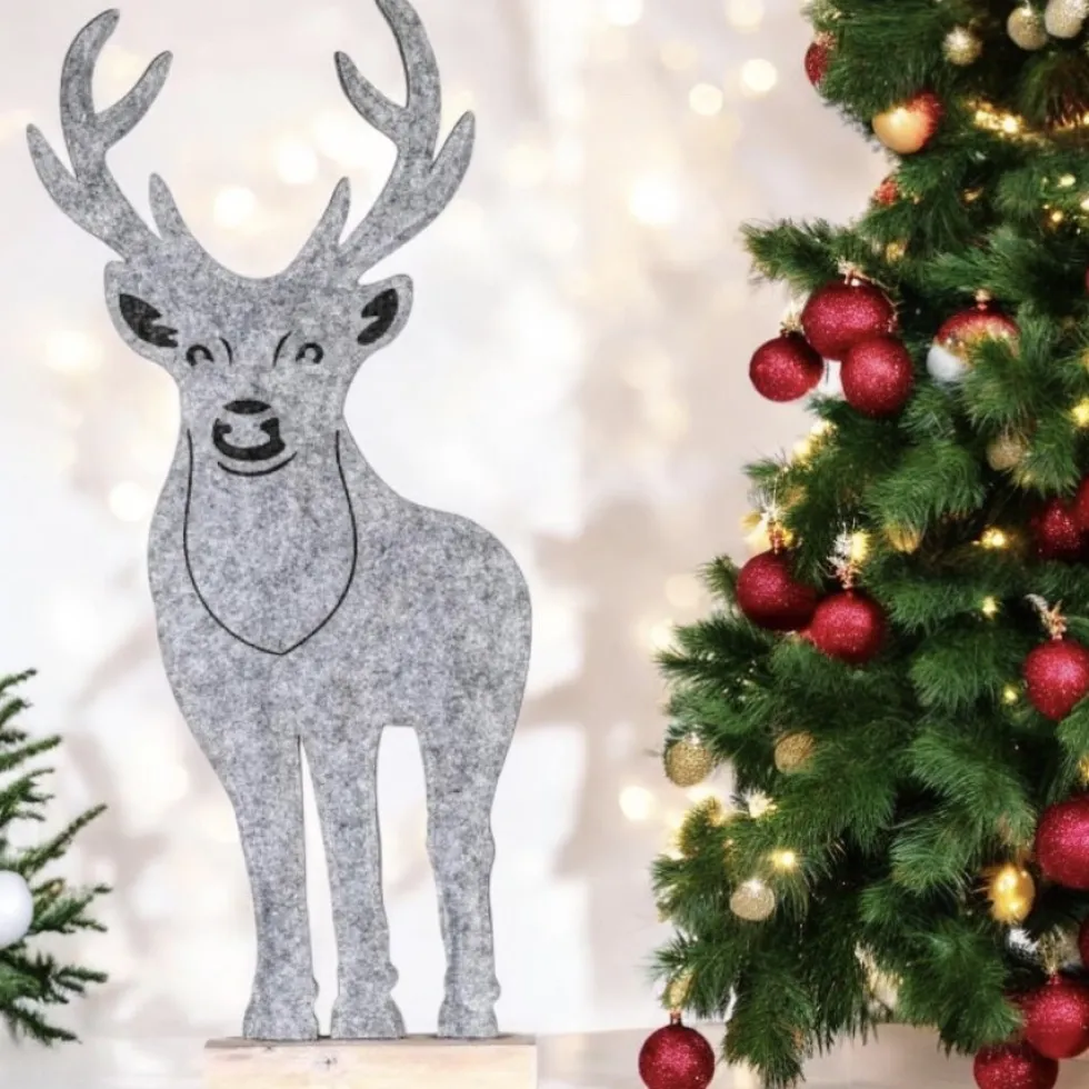 Weihnachtsdeko Filz Rentier HOMELY Casablanca Höhe 83 cm