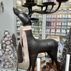 Weihnachtsdeko Hirsch Alghero schwarz Kaheku Höhe 126 cm