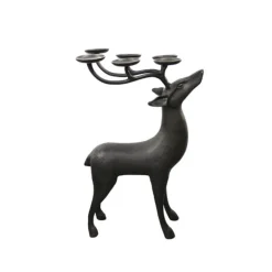 Weihnachtsdeko Hirsch Alghero schwarz Kaheku Höhe 126 cm