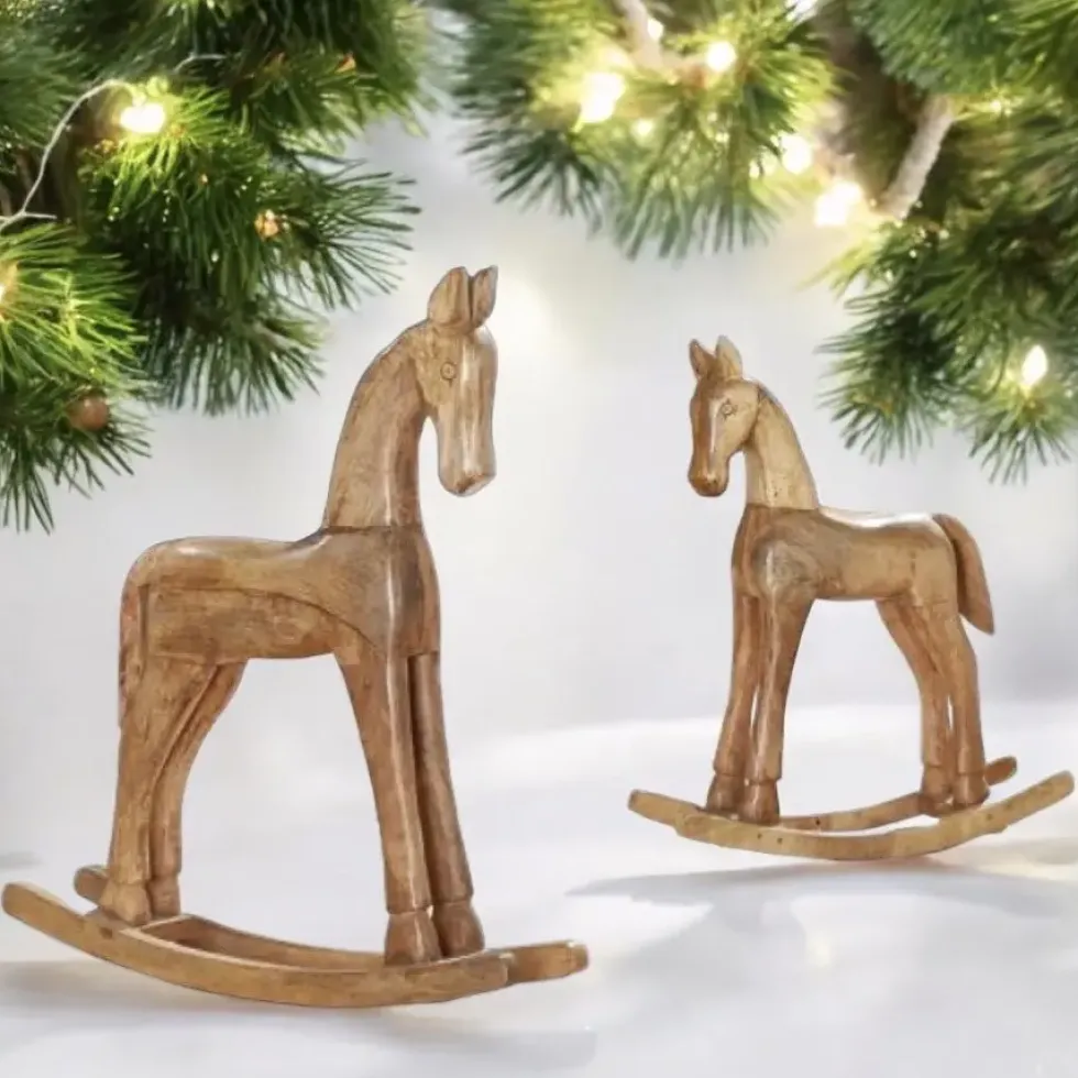 Weihnachtsdeko Holz Schaukelpferd Certo Casablanca