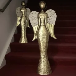 Weihnachtsdeko Metall Engel Lea gold Casablanca