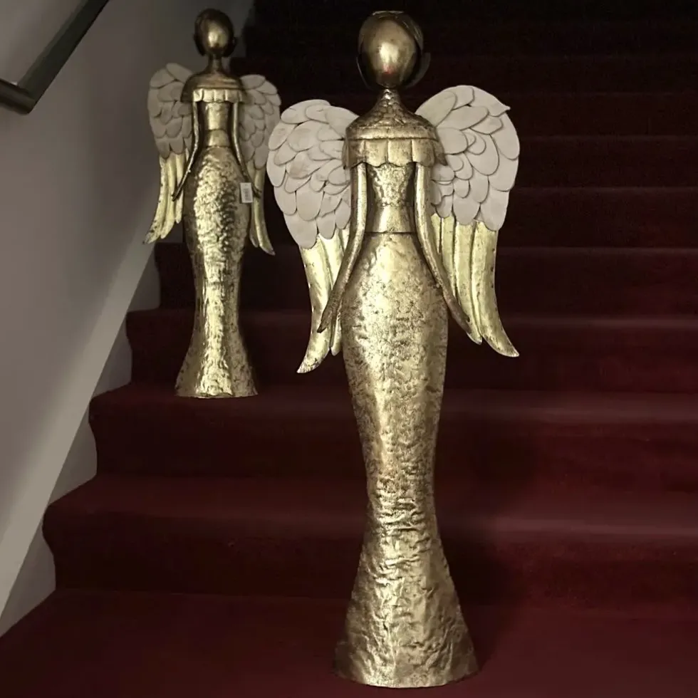 Weihnachtsdeko Metall Engel Lea gold Casablanca