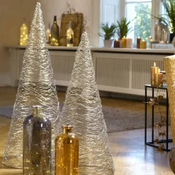 Weihnachtsdeko Metall Tannenbaum Shiny Drahtgeflecht Höhe 80 cm