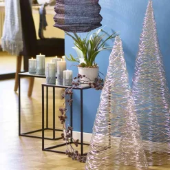 Weihnachtsdeko Metall Tannenbaum Shiny Drahtgeflecht Höhe 80 cm