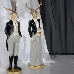 Weihnachtsfigur Galano Hirsch Kaheku 2er Set schwarz Höhe 35 cm