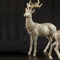 Weihnachtsfigur Hirsche Albion und Albert Kaheku Höhe 43 cm