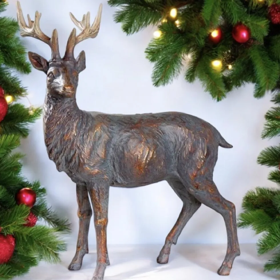 Weihnachtsfigur Hirsch Hgrid Höhe 43 cm