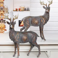 Weihnachtsfigur Hirsch Hgrid Höhe 43 cm