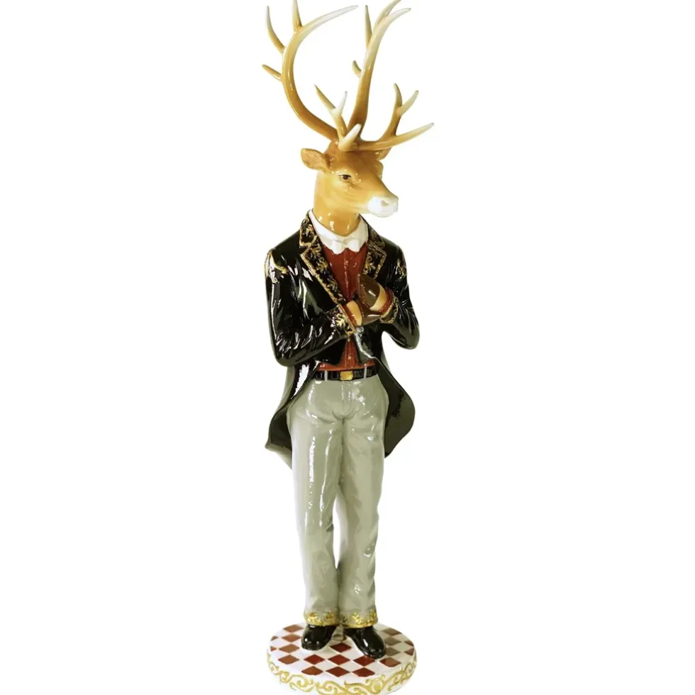 Weihnachtsfigur Hirsch im Frack Werner Voß