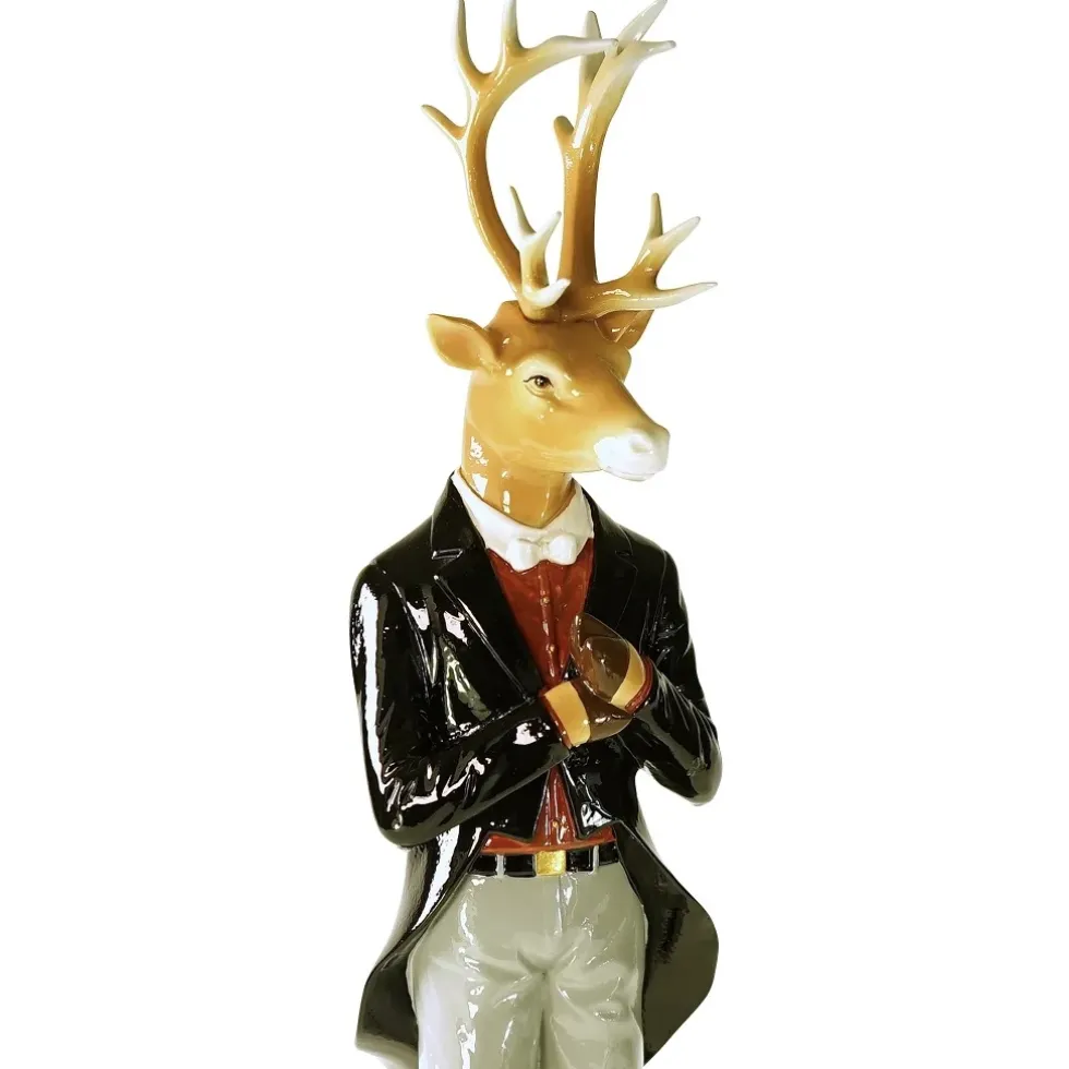 Weihnachtsfigur Hirsch im Frack Werner Voß