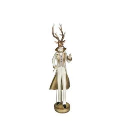 Weihnachtsfigur Hirsch Rovan creme Kaheku