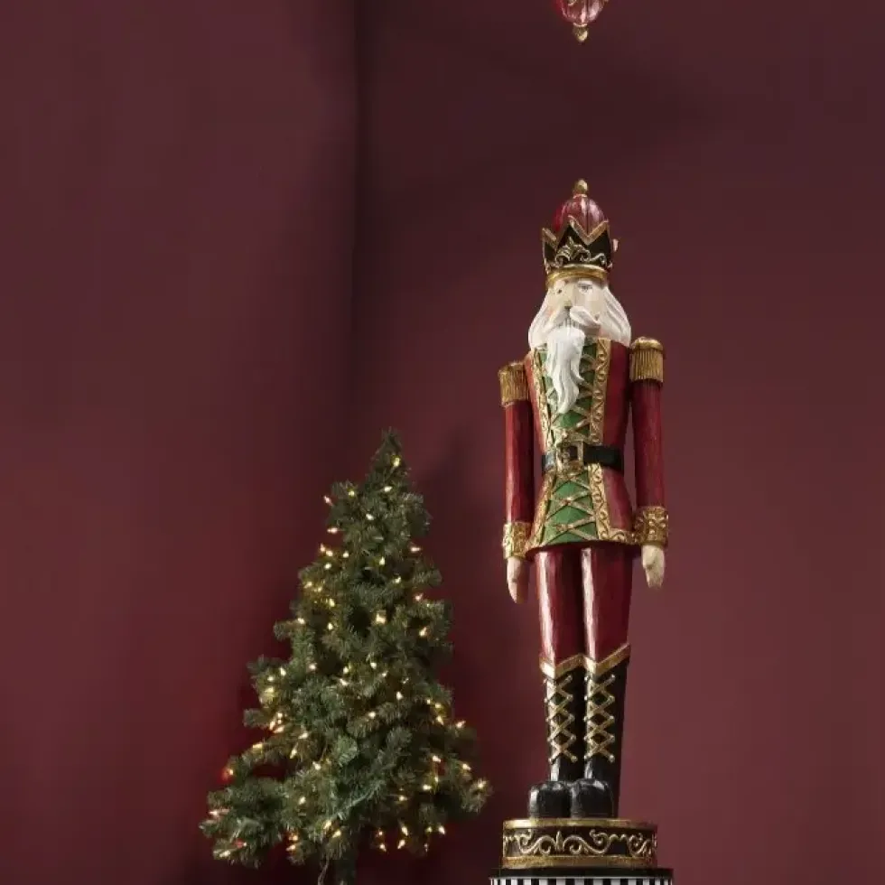 Weihnachtsfigur Nussknacker rot Werner Voß Höhe 102 cm