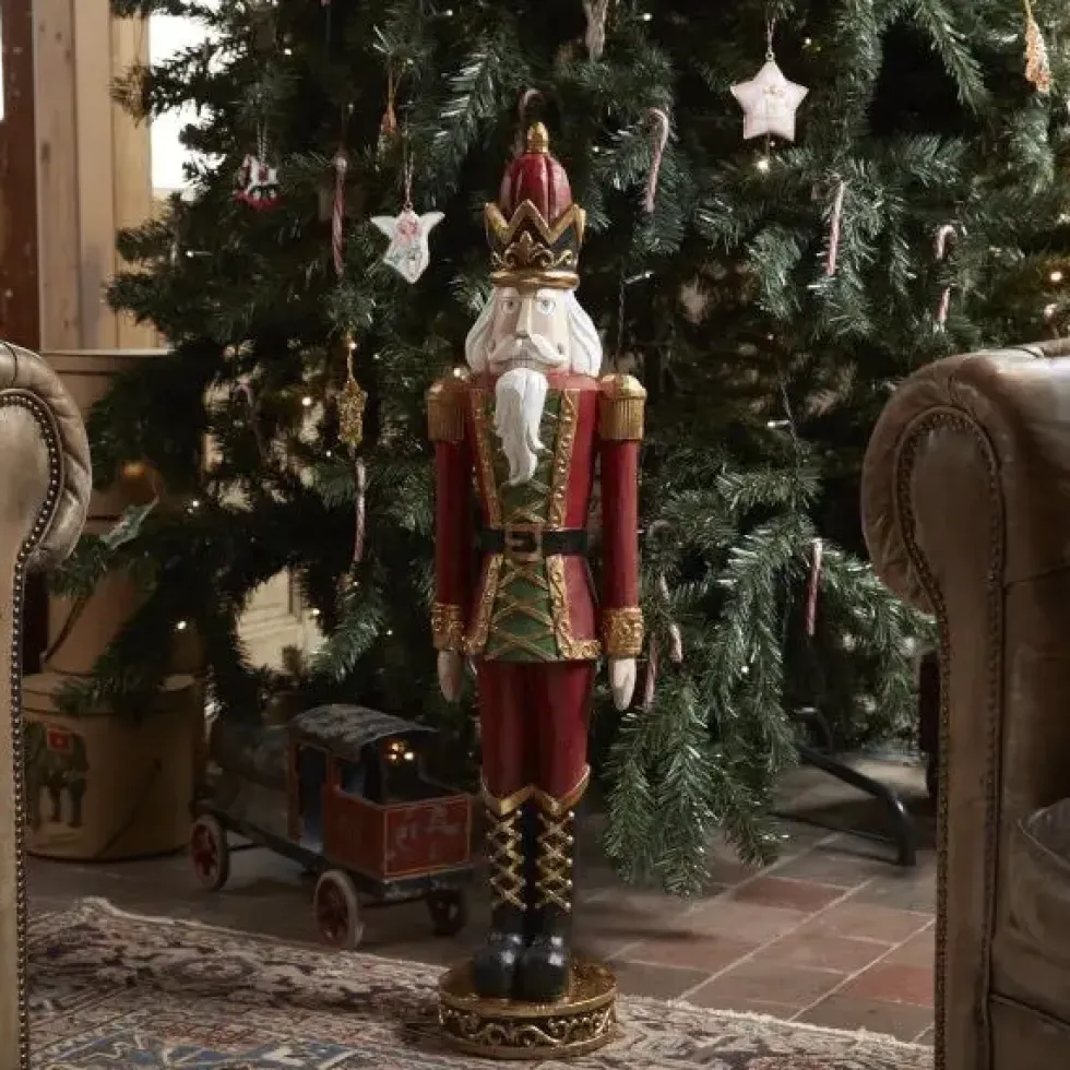 Weihnachtsfigur Nussknacker rot Werner Voß Höhe 102 cm