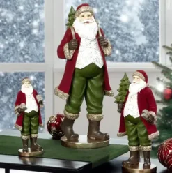 Weihnachtsfigur SANTA MARTINO mit Geschenk Kaheku Höhe 24 cm