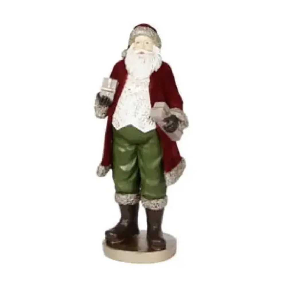 Weihnachtsfigur SANTA MARTINO mit Geschenk Kaheku Höhe 24 cm