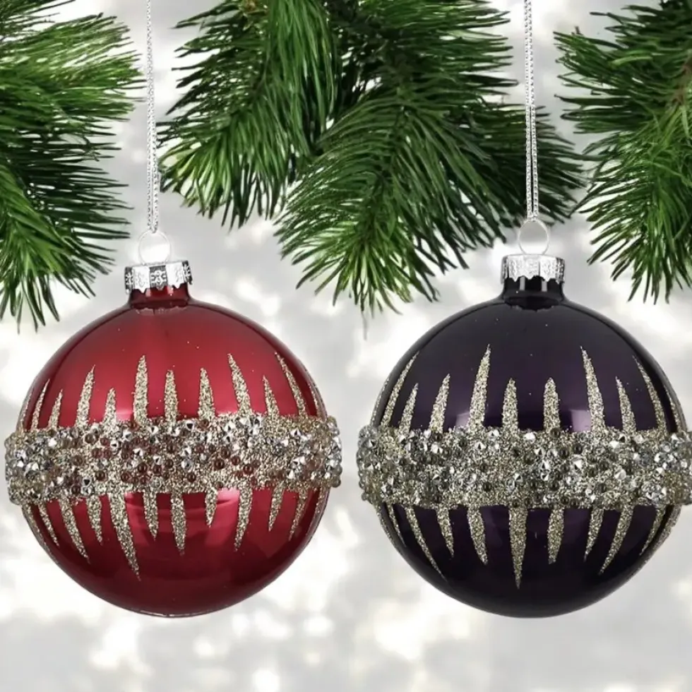 Weihnachtskugel 2er-Set FUNKY Casablanca ø 10 cm