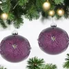 Weihnachtskugel 2er-Set KERRY FLOCKE ø 8 cm