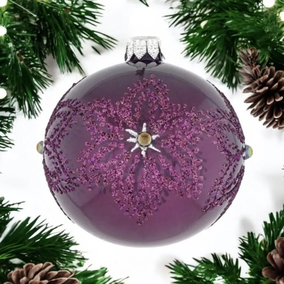 Weihnachtskugel 2er-Set KERRY FLOCKE ø 8 cm