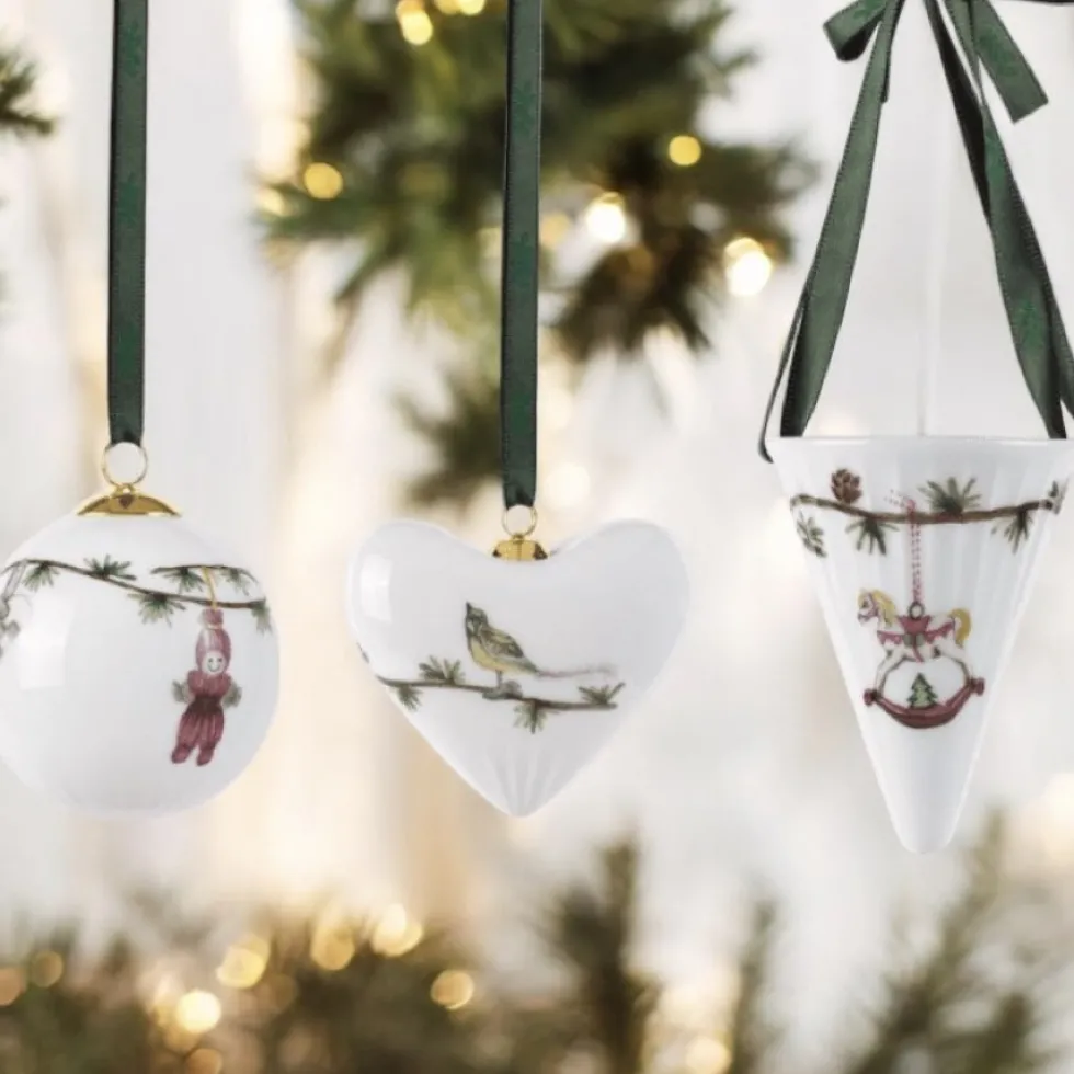 Weihnachtskugel 3er Set Kähler Hammershoi d 6 cm