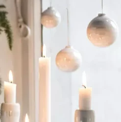 Weihnachtskugel 3er Set Omaggio perlmutt Kähler